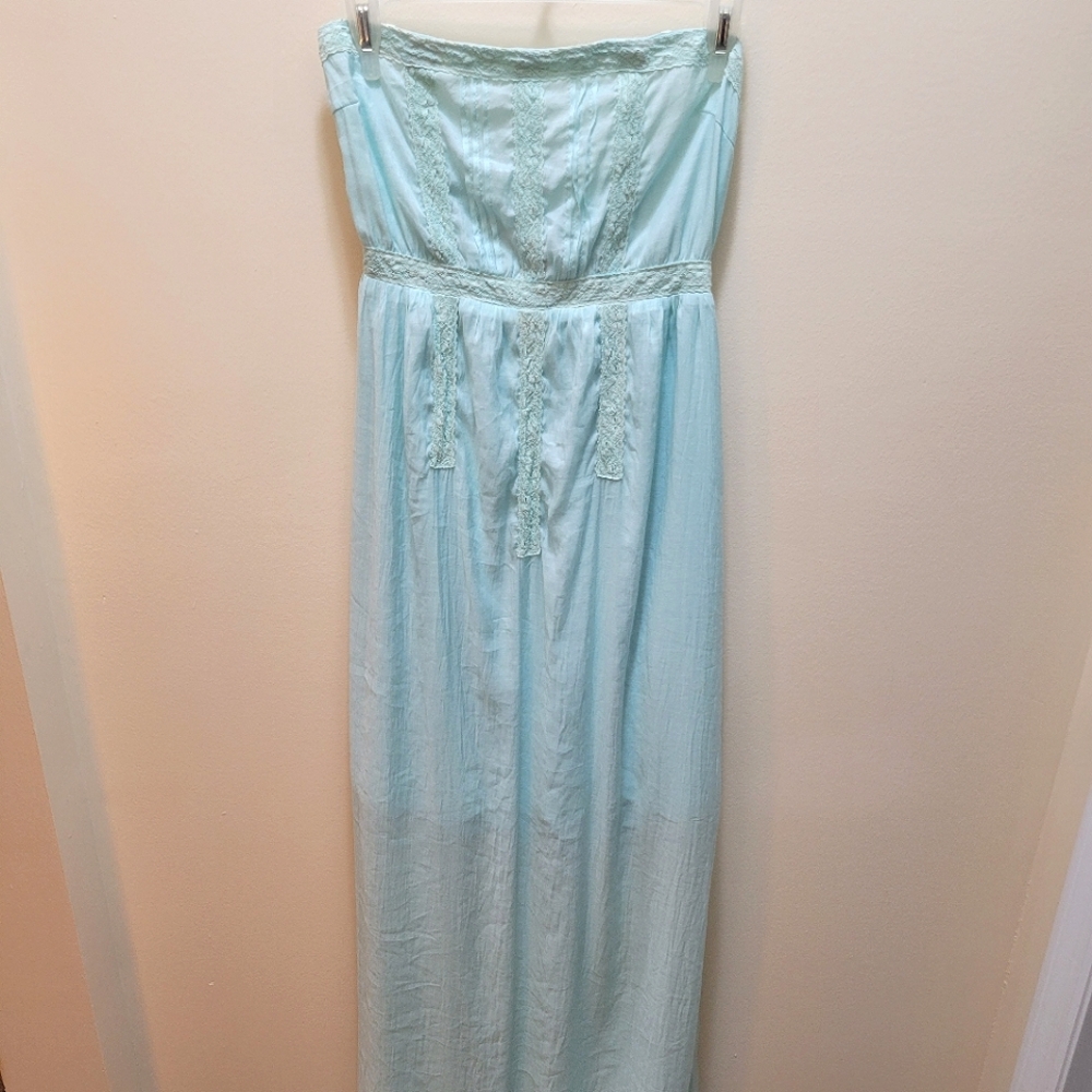 WEST 36TH Strapless Sheer Maxi Dress